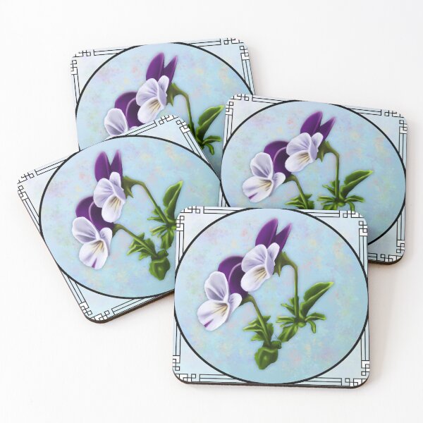Item preview, Viola/Pansy - with Border designed and sold by Spennig Aisling Art.