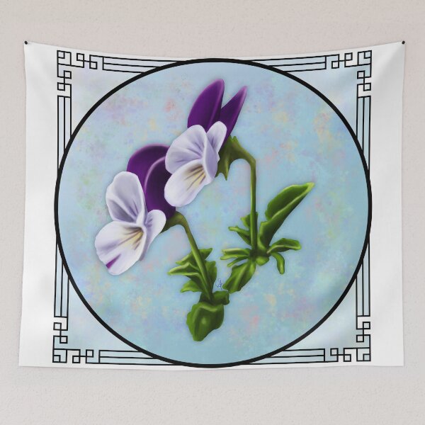 Item preview, Viola/Pansy - with Border designed and sold by Spennig Aisling Art.