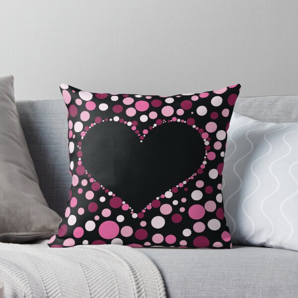 Item preview, Heart Polka Dot Outline Black Background designed and sold by Yesshellojess.