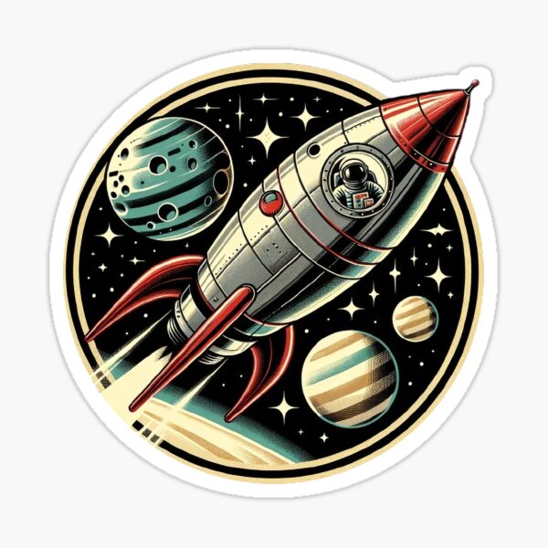 Item preview, Retro Rocket Rendezvous designed and sold by Scrumptious Designs.