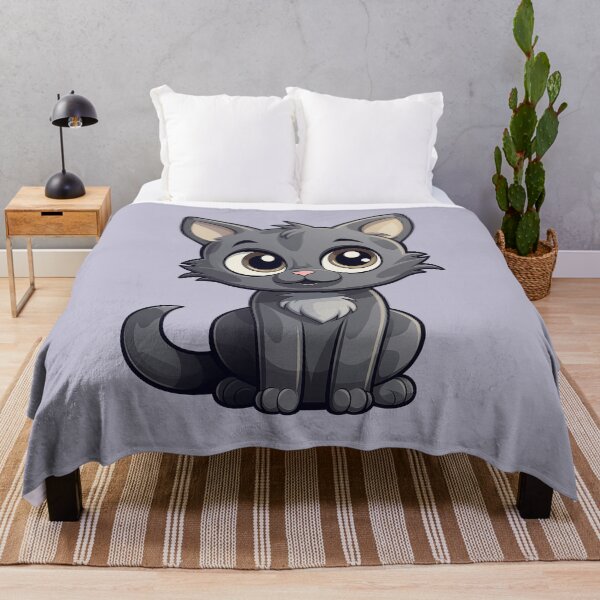 Item preview, Cute Grey Cartoon Cat designed and sold by Kitty Nut House.