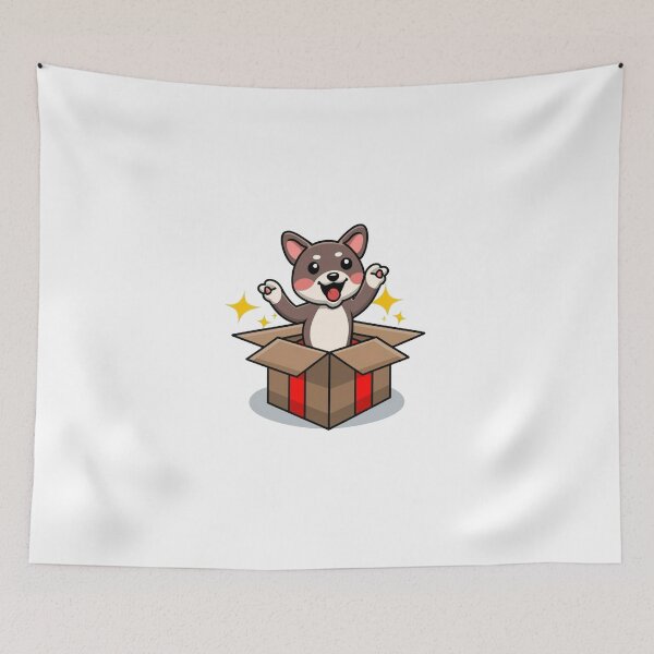 Item preview, Cute Puppy Smile in the Gift Box designed and sold by vetshop.