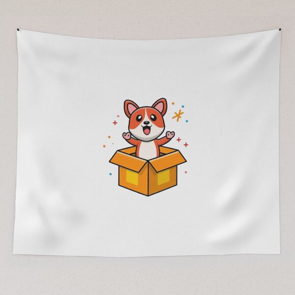 Item preview, Cute Puppy Smiling in the Gift Box designed and sold by vetshop.