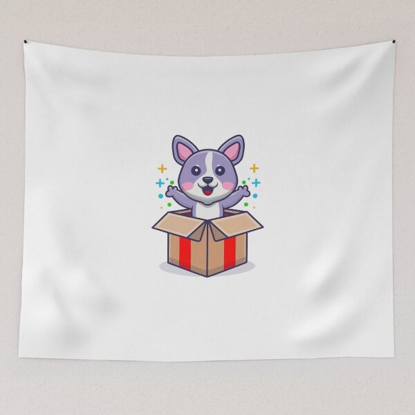 Item preview, Cute Puppy Smiling in a Gift Box designed and sold by vetshop.