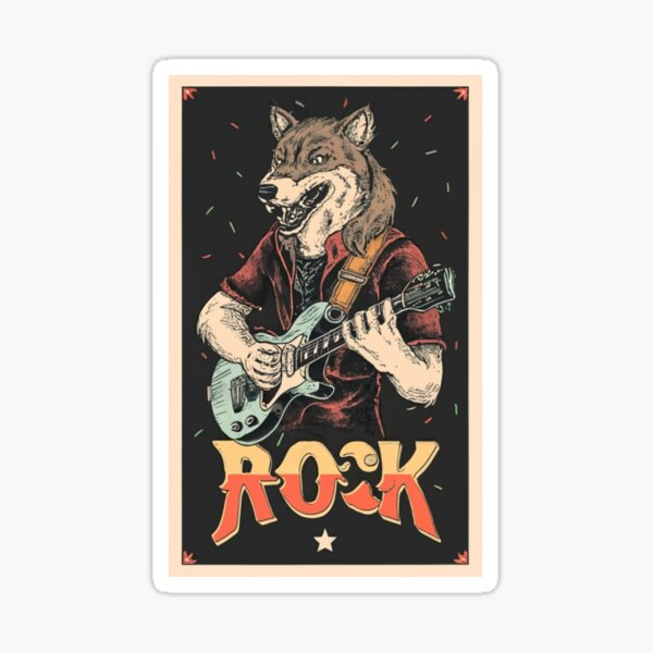 Artikel-Vorschau von Wolf-Gitarren-Solo-Design, designt und verkauft von RightArtwork.