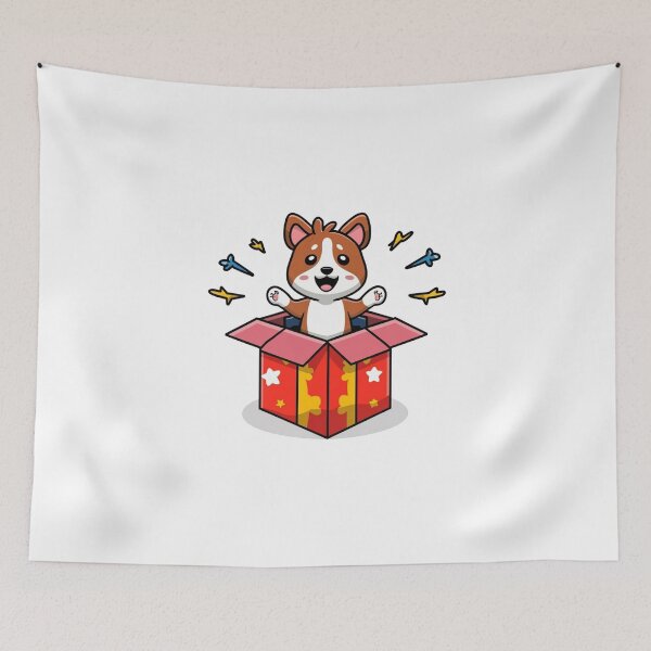 Item preview, Cute Puppy Smile in a Gift Box designed and sold by vetshop.
