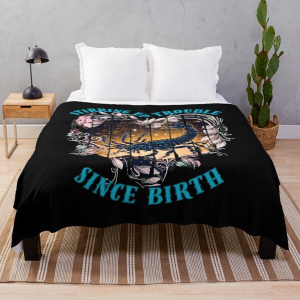 Item preview, Stirring Up Trouble Since Birth. scorpio traits, designed and sold by ZodiacWonders.