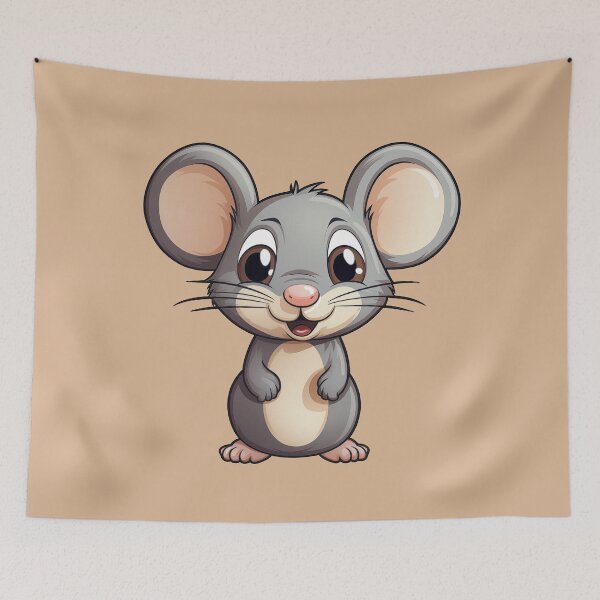 Item preview, Grey Cartoon Mouse designed and sold by Kitty Nut House.