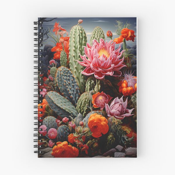 Artikelvorschau, Blumige Wüstenblüte – üppiges Kaktusgarten-Kunstwerk entworfen und verkauft von Plant-shop.