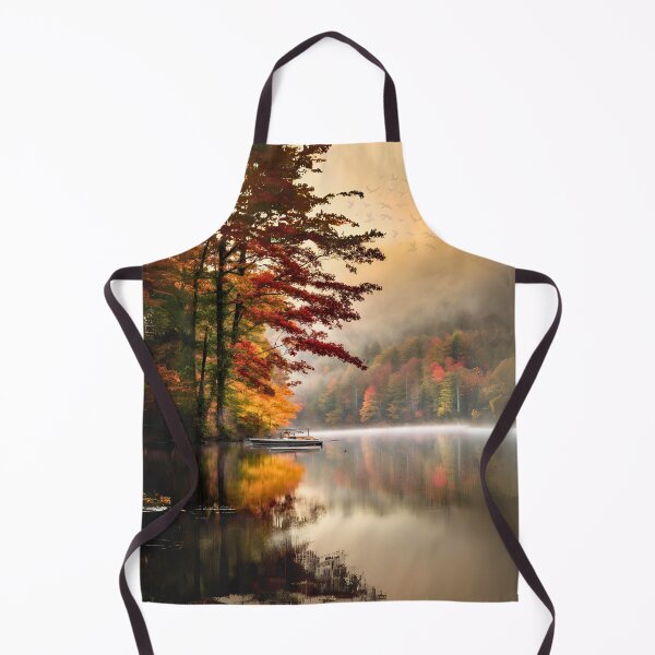 Item preview, Foggy Autumn Scene woods -environment morning natural art designed and sold by Modern-Tropical.