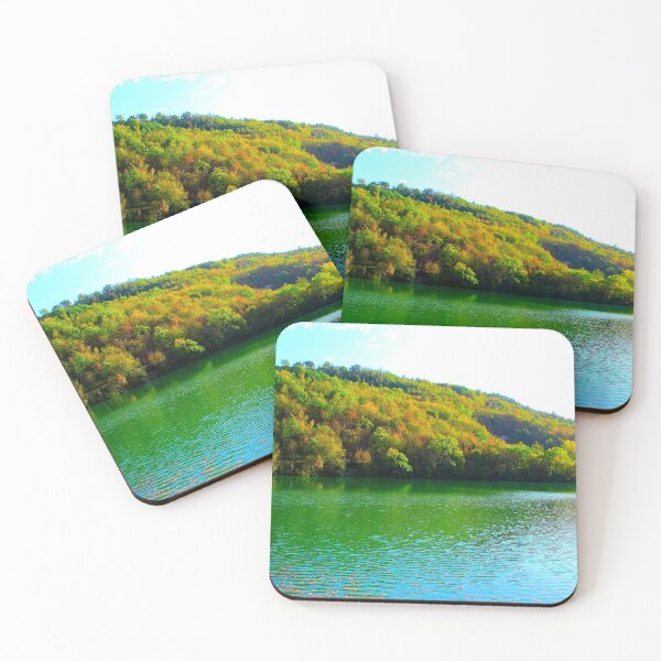 Item preview, View at Lago di Boccafornace in Pievebovigliana, Valfornace (Macerata) with rippling waters designed and sold by Kristina Drozd.
