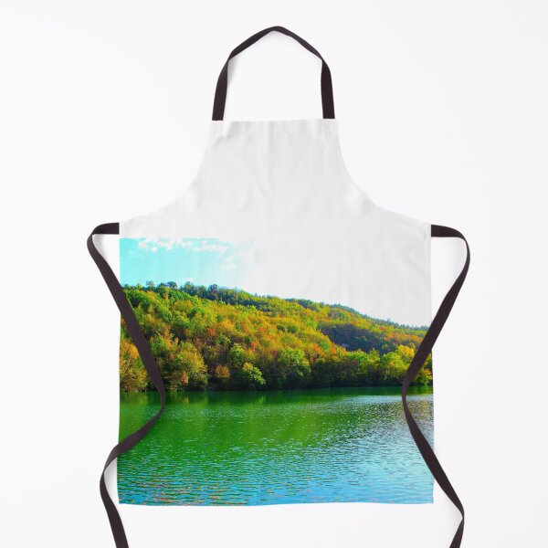 Item preview, View at Lago di Boccafornace in Pievebovigliana, Valfornace (Macerata) with rippling waters designed and sold by Kristina Drozd.