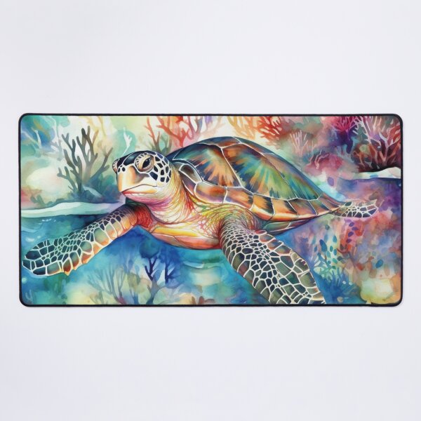 Item preview, sea turtle in its aquatic environment. designed and sold by jean giosi.