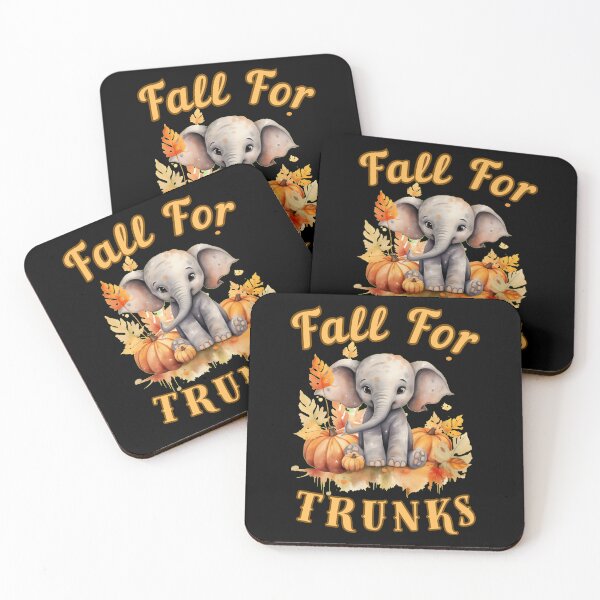 Item preview, Fall For Trunks. watercolor elephant designed and sold by ElephantVibes.