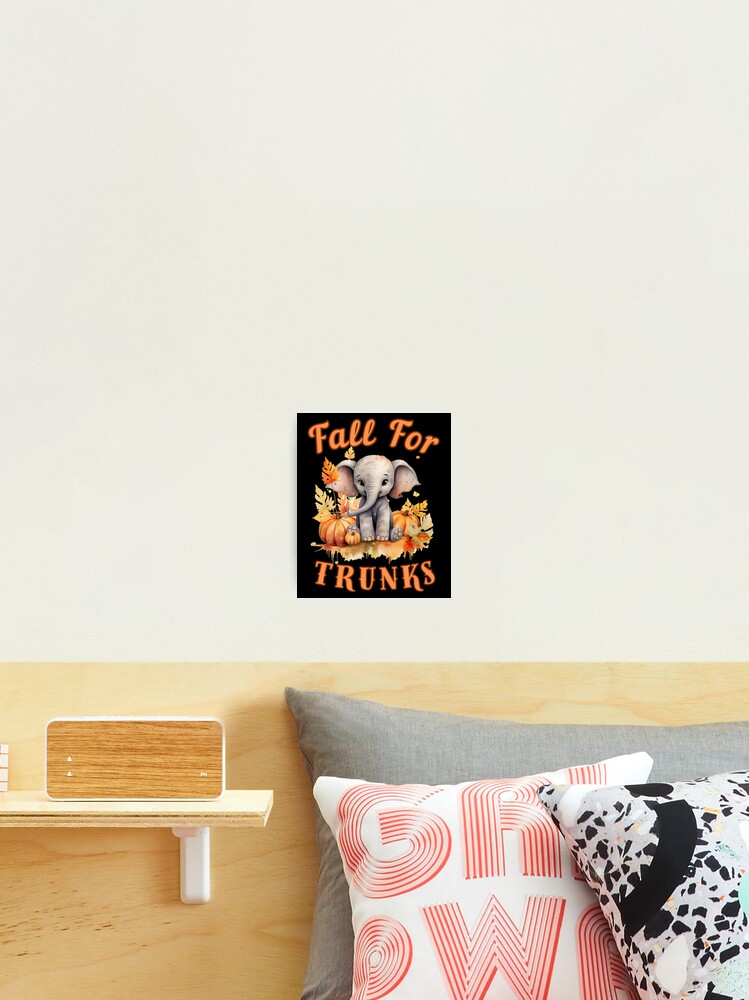 Thumbnail 2 of 3, Photographic Print, Fall For Trunks. Flower elephant designed and sold by ElephantVibes.