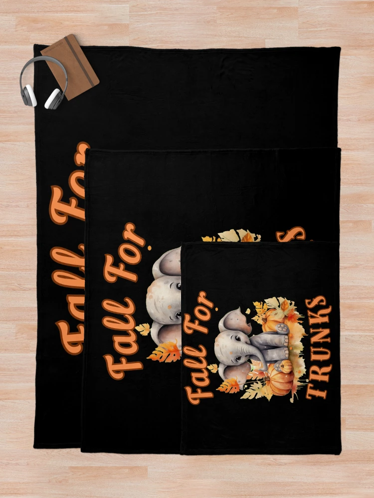 Thumbnail 5 of 6, Throw Blanket, Fall For Trunks. Flower elephant designed and sold by ElephantVibes.