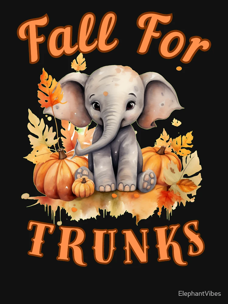 Thumbnail 6 of 6, Premium Oversized Sweatshirt, Fall For Trunks. Flower elephant designed and sold by ElephantVibes.