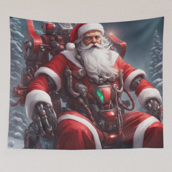 Item preview, cyber santa powering up designed and sold by MidknightBpaw.