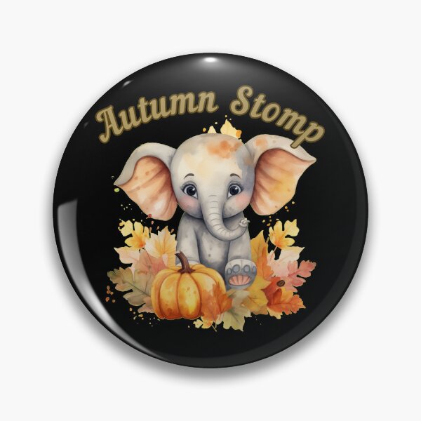 Item preview, Autumn Stomp. elephant head designed and sold by ElephantVibes.