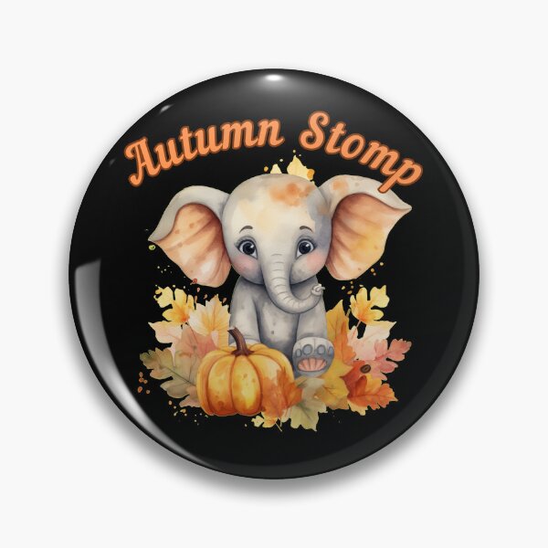 Item preview, Autumn Stomp. elephant face designed and sold by ElephantVibes.