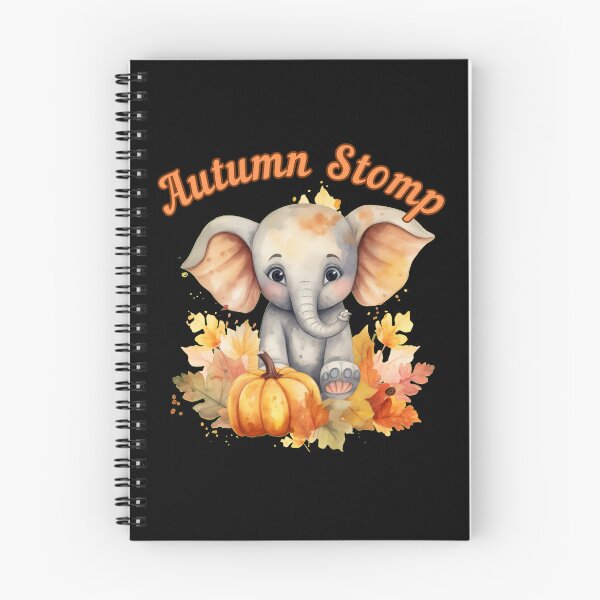 Item preview, Autumn Stomp. elephant face designed and sold by ElephantVibes.