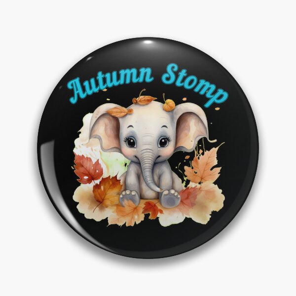 Item preview, Autumn Stomp. adorable elephant designed and sold by ElephantVibes.