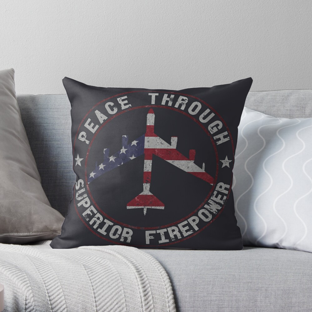 "Peace Through Superior Firepower B-52 Stratofortress Design" Throw ...