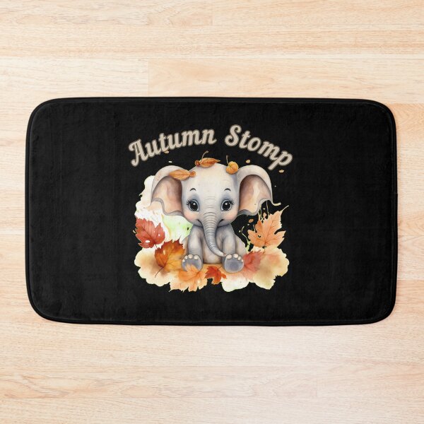 Item preview, Autumn Stomp. elephant saying designed and sold by ElephantVibes.