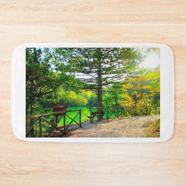 Item preview, View at Lago di Boccafornace in Pievebovigliana, Valfornace (Macerata) with rightward path designed and sold by Kristina Drozd.