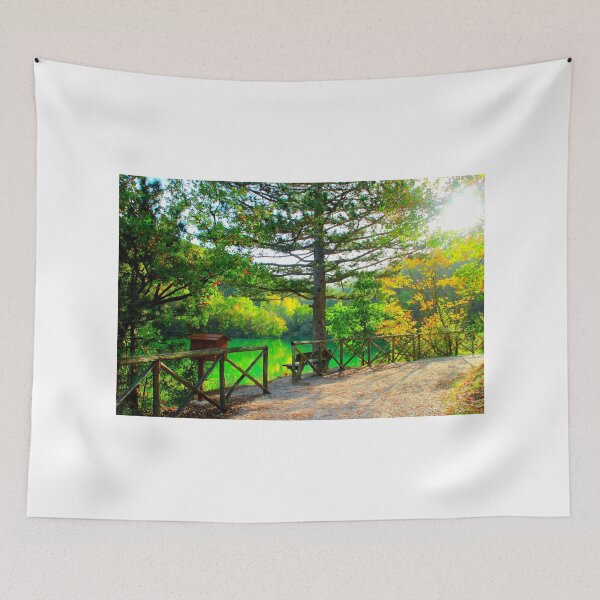 Item preview, View at Lago di Boccafornace in Pievebovigliana, Valfornace (Macerata) with rightward path designed and sold by Kristina Drozd.