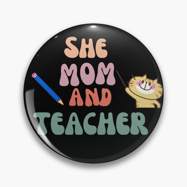 Item preview, She Mom and Teacher|Women’s Day|Cat teacher|Pencil  designed and sold by ButterflyDsgns6.