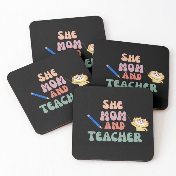 Item preview, She Mom and Teacher|Women’s Day|Cat teacher|Pencil  designed and sold by ButterflyDsgns6.