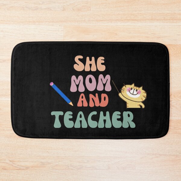 Item preview, She Mom and Teacher|Women’s Day|Cat teacher|Pencil  designed and sold by ButterflyDsgns6.