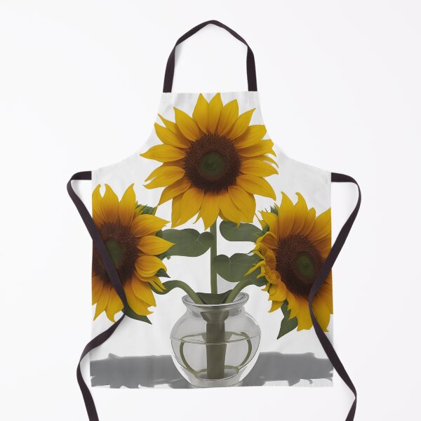 Item preview, sunflowers in glass vase beautiful flowers summer and spring style designed and sold by Carlos Gudino.