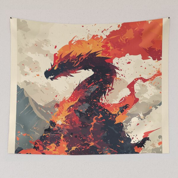 Item preview, Lava dragon deity designed and sold by etherElric.