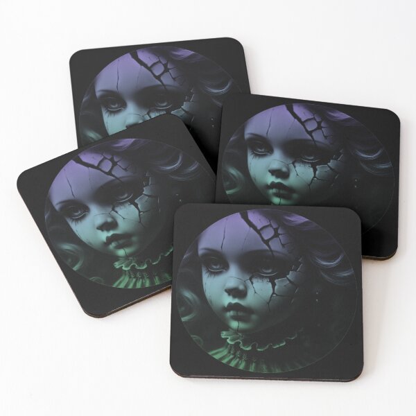 Item preview, Creepy dark dolls by Red Siri0 - purple violet green blue shades  designed and sold by Red Siri0 Art.