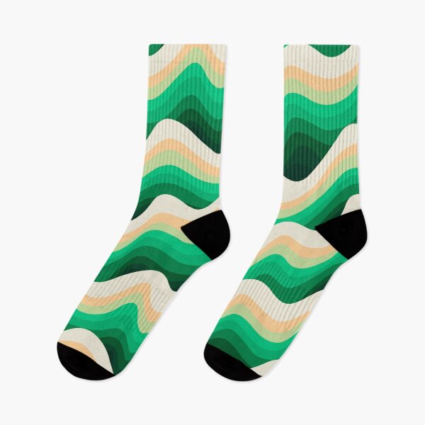 Item preview, Groovy Gradient Green Diagonal Waves designed and sold by Marina Oliveira Studio.