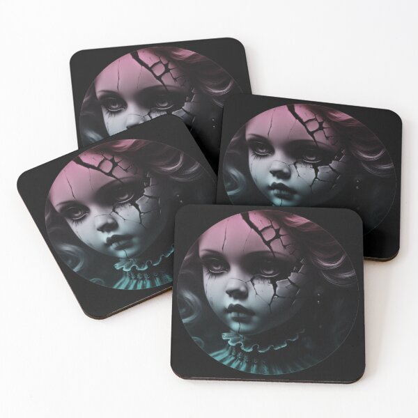 Item preview, Creepy dark dolls by Red Siri0 - pink and blue shades  designed and sold by Red Siri0 Art.