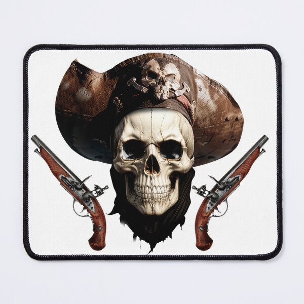 Item preview, SKULL DARK PIRATE HAT GUNS BEARD SHIP OCEAN SEA CARIBEAN SEA ATLANTIC WEAPONS #ogirdor COLOR designed and sold by ogirdorgraphics.
