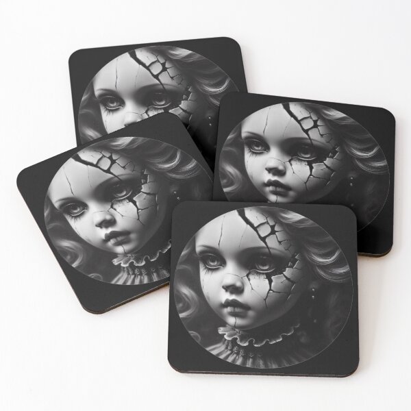 Item preview, Creepy dark dolls by Red Siri0 - black and white  designed and sold by Red Siri0 Art.