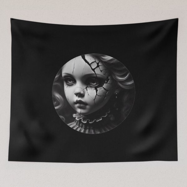 Item preview, Creepy dark dolls by Red Siri0 - black and white  designed and sold by Red Siri0 Art.