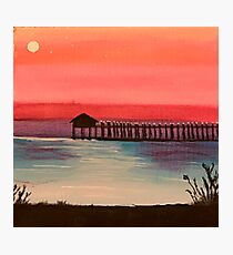 Dock At Sunset Photographic Print