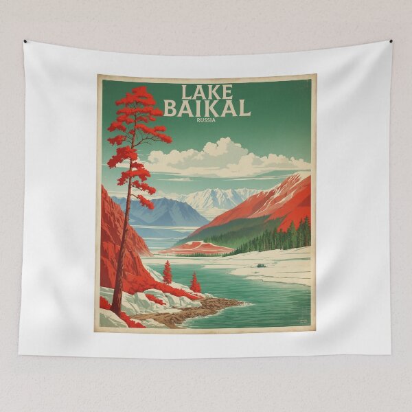 Item preview, Lake Baikal Russia Vintage Poster Tourism  designed and sold by TravelersGems.