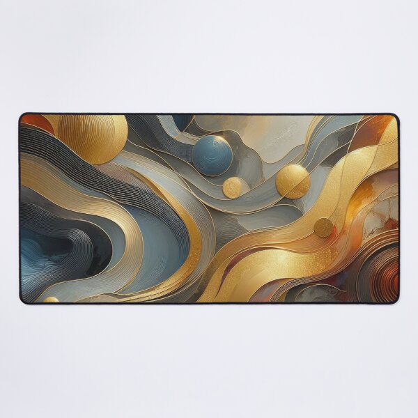 Item preview, Nordic Golden Ribbon Oil Art designed and sold by ArtfulCrafty.