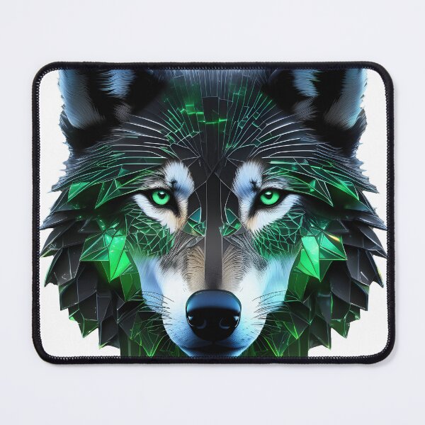Item preview, Stunning Green futuristic wolf designed and sold by Metaverse8.