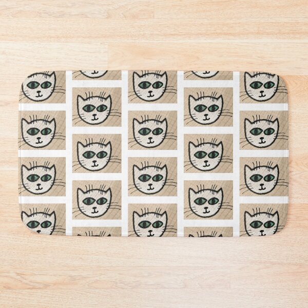 Item preview, White Cat On Wood designed and sold by ErinBrieArt.