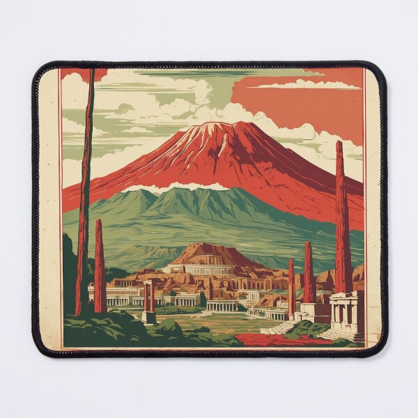 Item preview, Pompei Italy Vintage Poster Tourism  designed and sold by TravelersGems.
