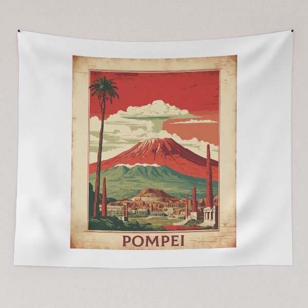 Item preview, Pompei Italy Vintage Poster Tourism  designed and sold by TravelersGems.