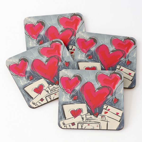 Item preview, A Symphony of Colors - Love's Quintessence Transcends Words in our Cubism-inspired Valentine's Day Card designed and sold by OlfactoART Studio.