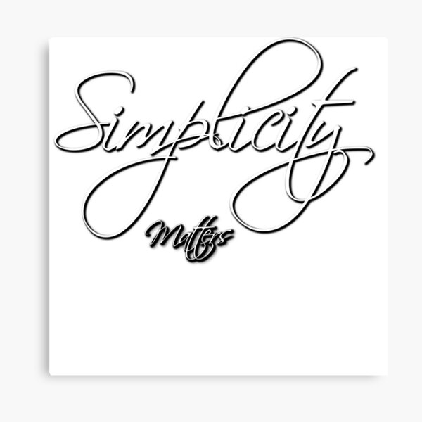 Vista previa del artículo con la obra «La simplicidad importa», diseñado y vendido por KriticalDesigns.